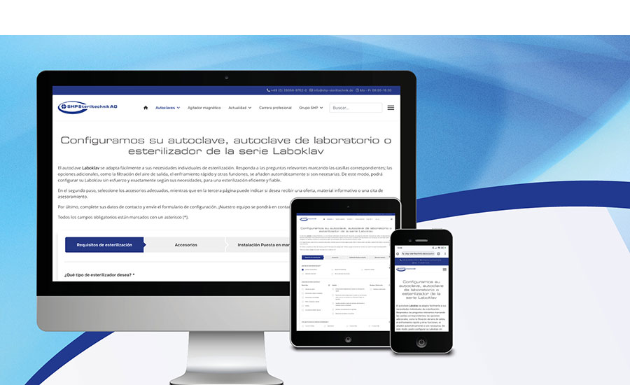 Configurador online para autoclaves para una planificación personalizada